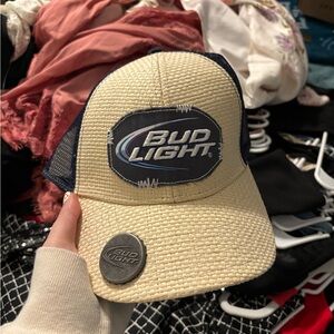 Bud Light Straw Trucker Hat